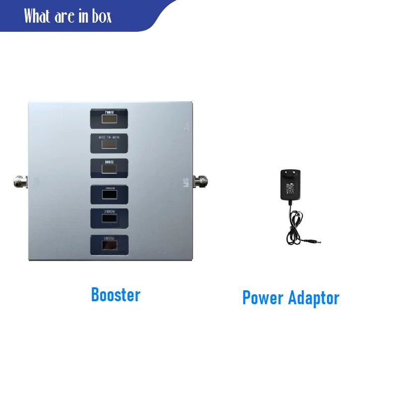 6 Bands Repeater 700 800 900 1800 2100 2600 MHZ B28 B20 B8 B3 B1 B7 Signal Amplifier Cellphone Mobile Network Booster